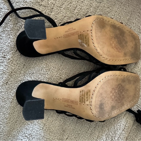 Vince Camuto black suede heels - Picture 8 of 14